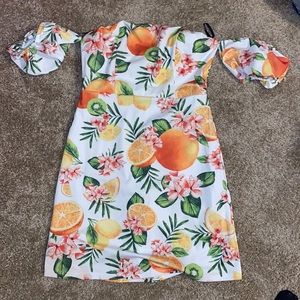 Mini Summer dress, neoprene like quality